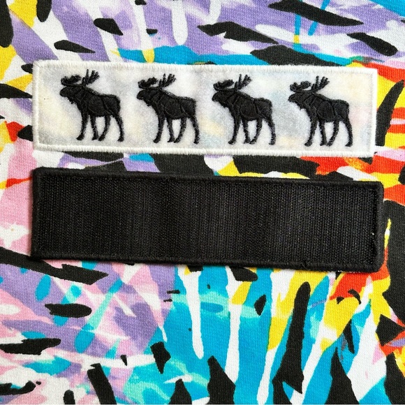 Abercrombie Kids Pull Over Hoodie Multi Color Removable Logo Size 15/16 - Picture 9 of 13